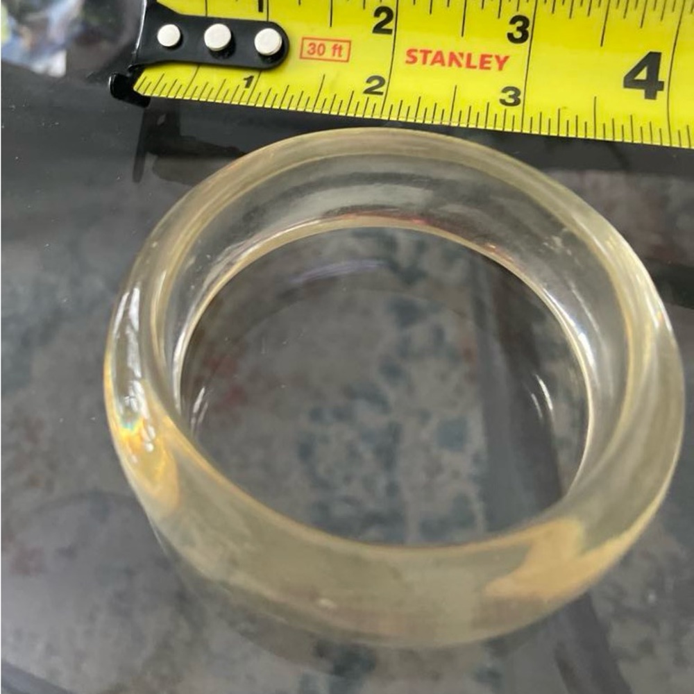 Transparent/Clear Lucite Bangle Bracelet